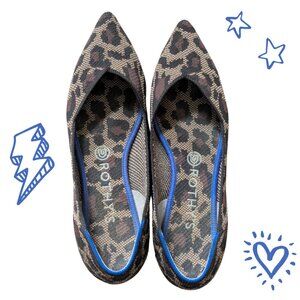 Rothy's "The Point" flats in Wildcat - hard to find print!